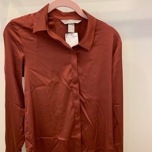 Rust colored button up